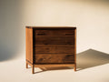 Cassettiera in legno effetto noce 90x45x85 cm per camera da letto - stile moderno