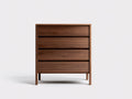 Cassettiera in legno effetto noce 85x42x105 cm per camera da letto - stile moderno