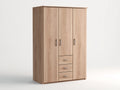 Armadio in legno effetto rovere 120x55x190 cm per camera da letto - stile moderno