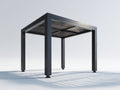 Pergola da giardino in metallo 300x300x250 cm - nero - per esterno design moderno