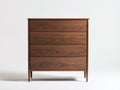 Cassettiera in legno effetto noce 90x45x100 cm per camera da letto - stile moderno