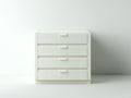 Cassettiera in legno bianco 80x42x85 cm per camera da letto - stile moderno