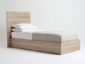 Letto singolo in legno ingegnerizzato 206x102x98 cm - rovere chiaro - stile moderno per camera da letto
