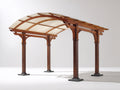 Pergola da giardino in legno 500x350x280 cm - marrone-crema - per esterno stile classico