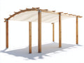 Pergola da giardino in legno 500x300x250 cm - marrone naturale-crema - per esterno stile naturale
