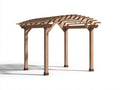 Pergola da giardino in legno 300x300x250 cm - marrone naturale - per esterno stile rustico