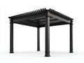 Pergola da giardino in metallo 300x300x250 cm - nero - per esterno design moderno