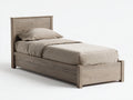 Letto singolo in legno massello 204x101x98 cm - rovere chiaro - stile moderno per camera da letto