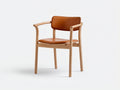 Sedia da pranzo in legno e similpelle marrone 58x60x78 cm per sala da pranzo - stile moderno