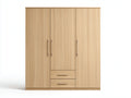 Armadio in legno effetto rovere chiaro 140x55x195 cm per camera da letto - stile moderno