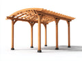 Pergola da giardino in legno 420x300x240 cm - marrone-nero - struttura ad arco per esterno