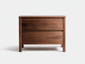 Cassettiera in legno noce 90x45x78 cm - marrone scuro - design moderno per camera da letto