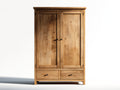 Armadio in legno rovere naturale 120x55x180 cm per camera da letto - stile rustico