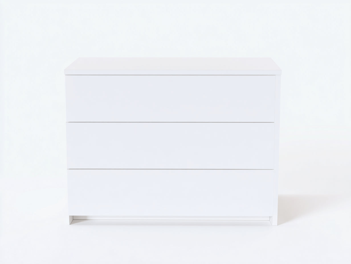 Cassettiera in legno bianco 90x42x80 cm per camera da letto - stile moderno